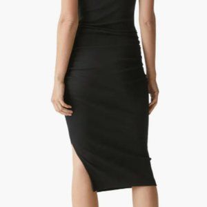 Michael Stars - Wren Side Slit Sleeveless Body-Con Midi Dress - Black- Small